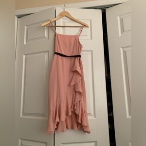 Date night pink flouncy dress
